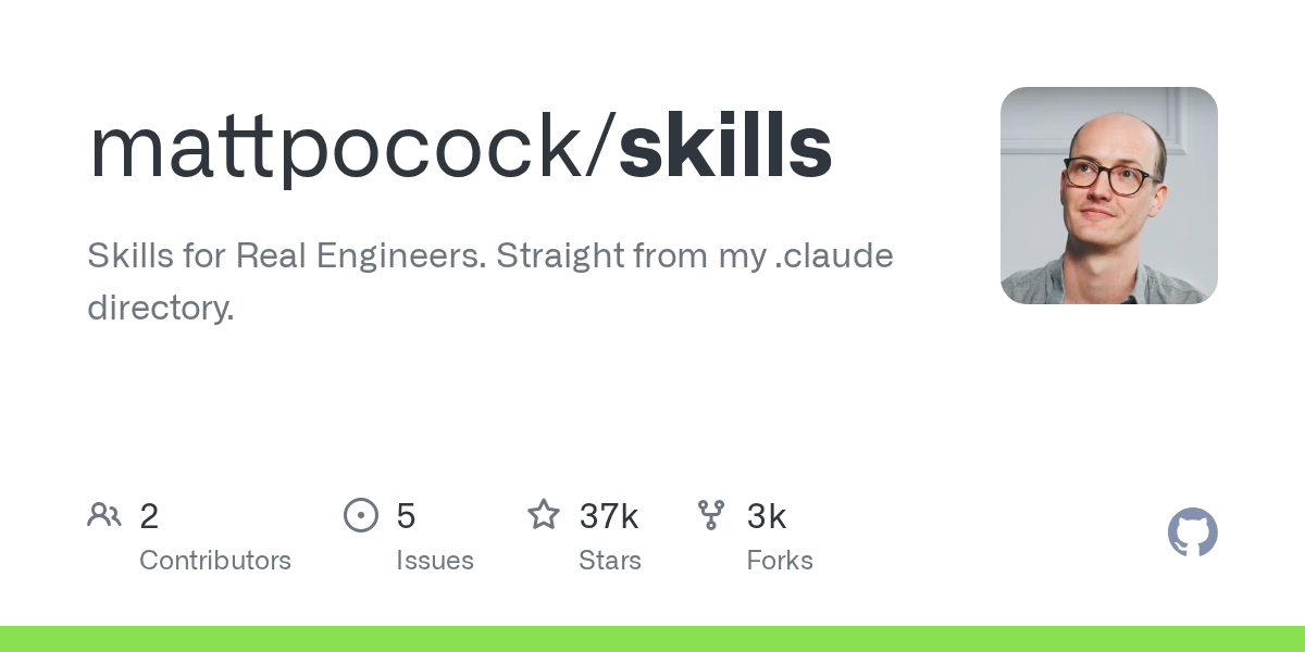 GitHub Trending — mattpocock/skills